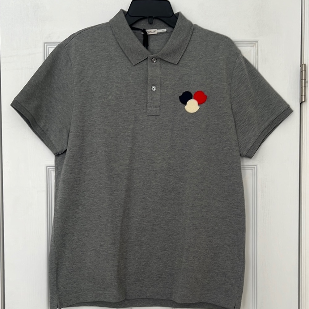 NEW Moncler Rare Gray Polo Shirt. Size XL